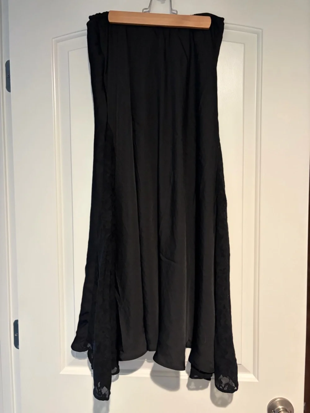 aerie Black Maxi Skirt with Lace Panel - Picture 5 of 6